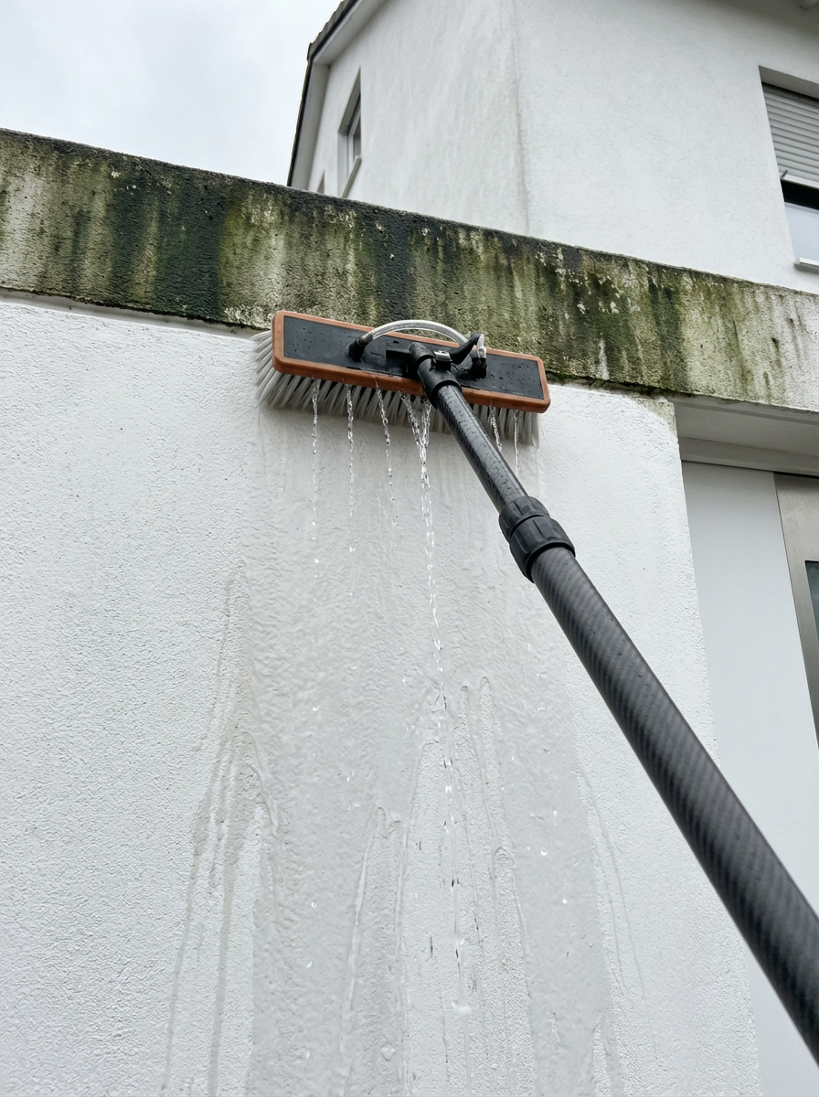 Fassadenreinigung mit Osmose-Bürste - AYA Service